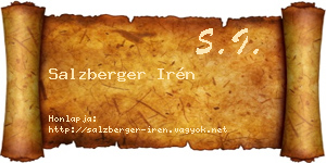 Salzberger Irén névjegykártya