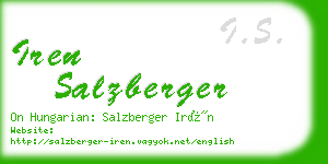 iren salzberger business card